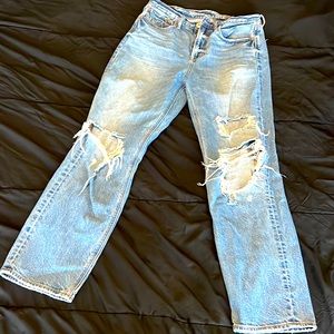 American Eagle distressed high waisted jeans